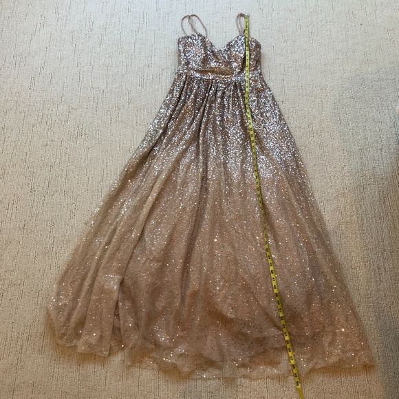 SOLD Eliza J | Ombre Sequin Gown | Champagne | 8 - Picture 8 of 15